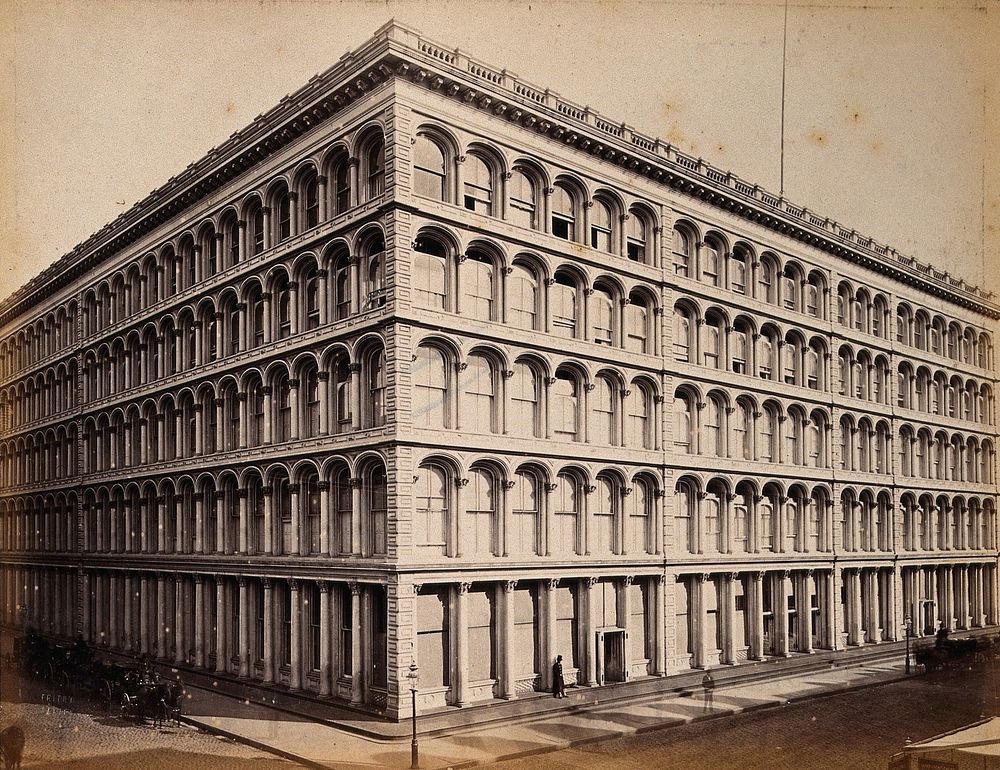 The A.T. Stewart store, Broadway, New York City. Photograph by Francis Frith, ca. 1880.