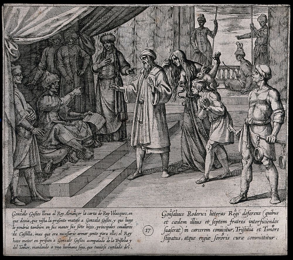The trial of Gonzalo Gusto: Gonzalo Gusto is presented to King Almancor and accompanied by impersonations of Fear and…