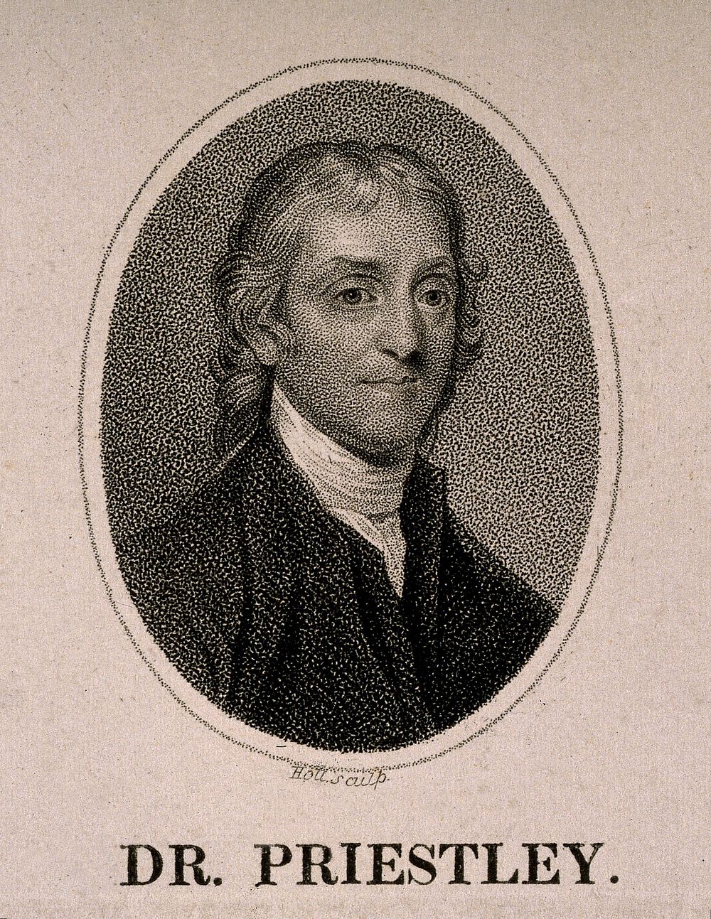 Joseph Priestley. Stipple engraving by Holl.