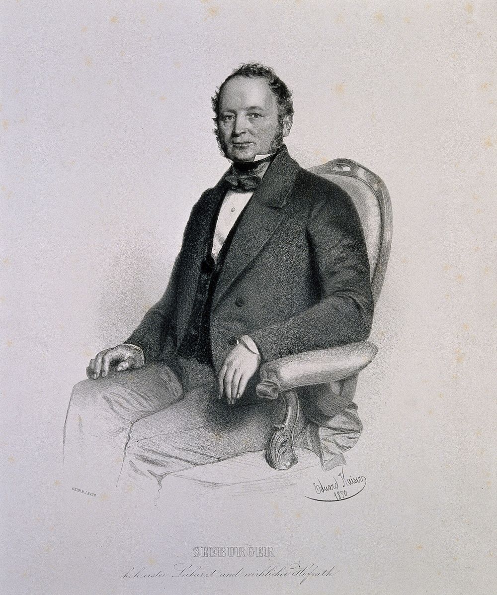 Johann von Seeburger. Lithograph by E. Kaiser, 1850.