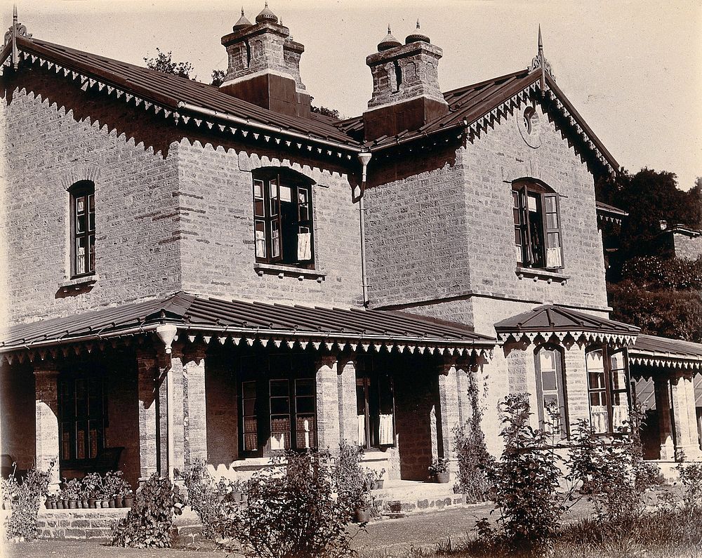 Imperial Bacteriological Laboratory, Muktesar, Punjab, India: the Imperial Bacteriologist's residence. Photograph, 1897.