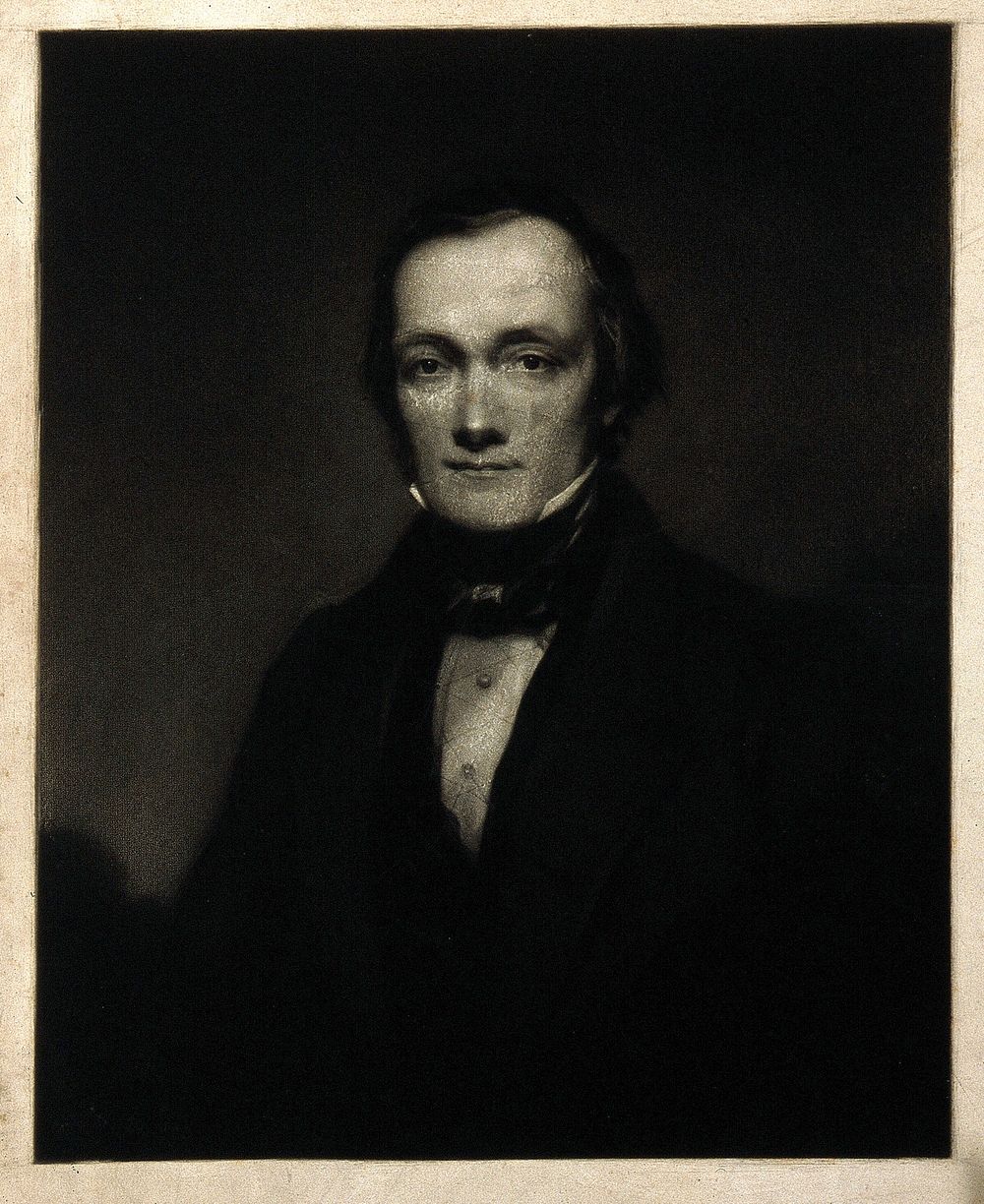 Sir Richard Owen. Mezzotint by W. Walker, 1852, after H. W. Pickersgill, 1843.