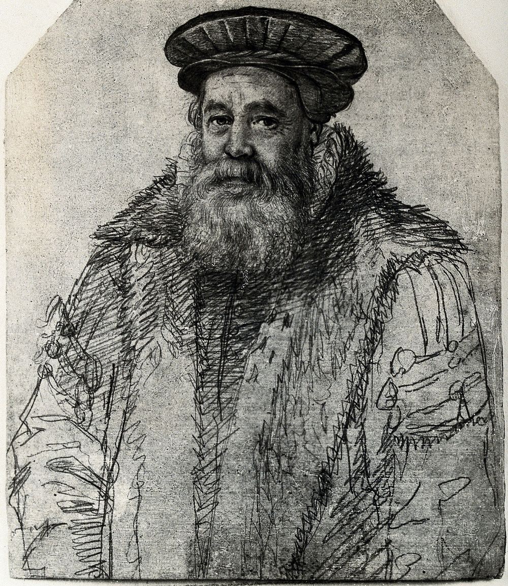 Pieter van Foreest. Photograph after a drawing by H. Goltzius.