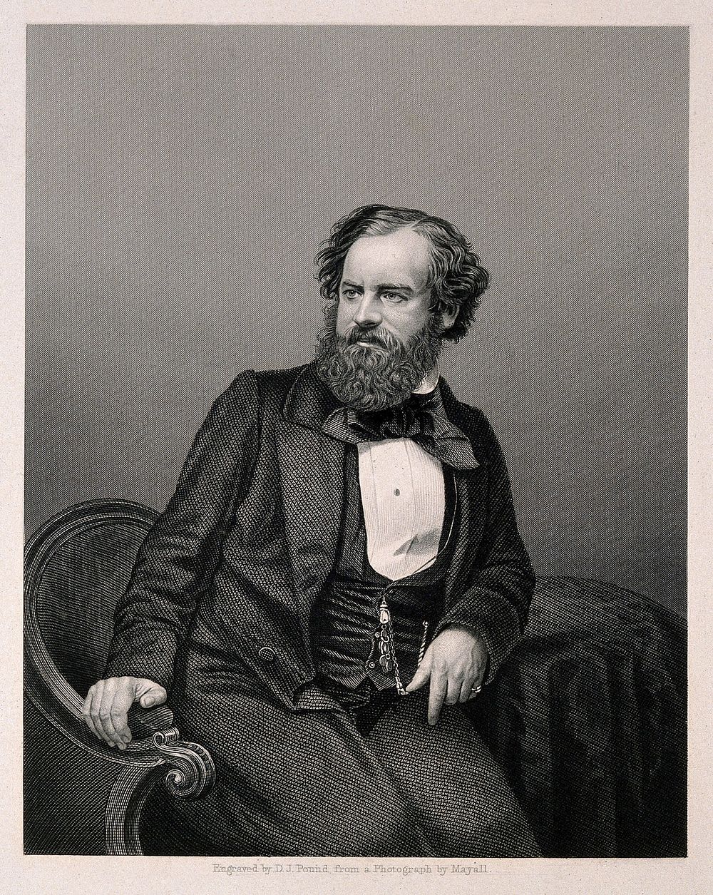 Albert Richard Smith. Stipple engraving by D. J. Pound, 1852, after J. Mayall.