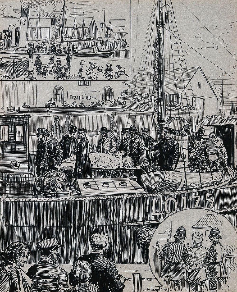 Russo-Japanese war: the hospital ship Joseph & Sarah Miles arrives in Hull  bringing the bodies of British trawlermen…