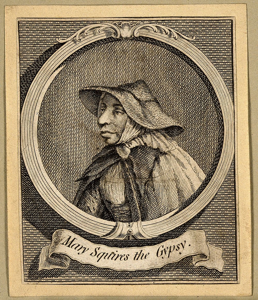 Mary Squires, a gypsy renowned for her ugliness. Engraving.