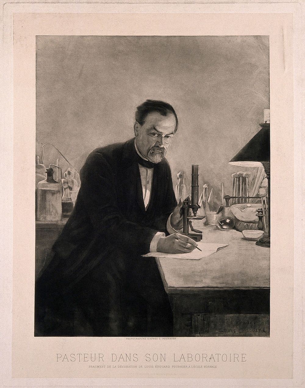Louis Pasteur. Photogravure after L. E. Fournier.