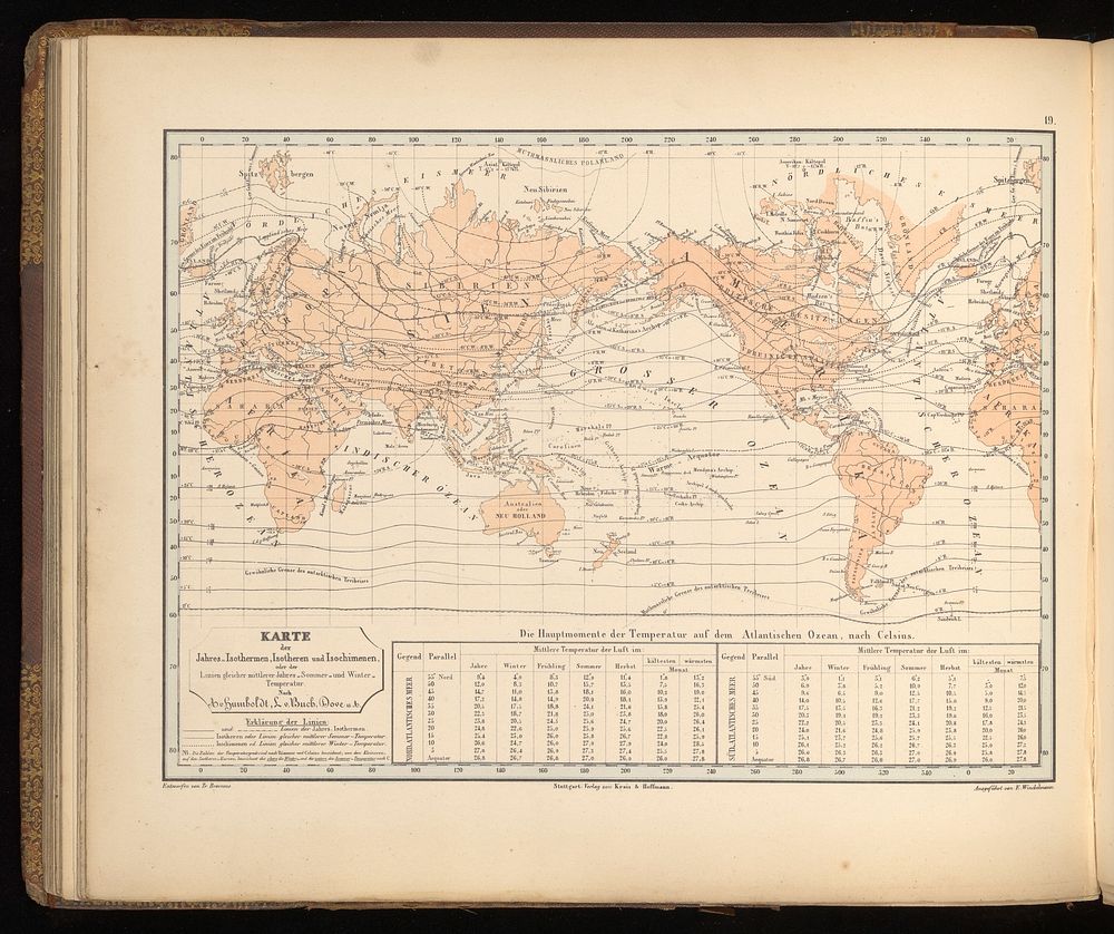 Atlas zu Alex. v. Humboldt's Kosmos : in zweiundvierzig Tafeln mit erläuterndem Texte / herausgegeben von Traugott Bromme.
