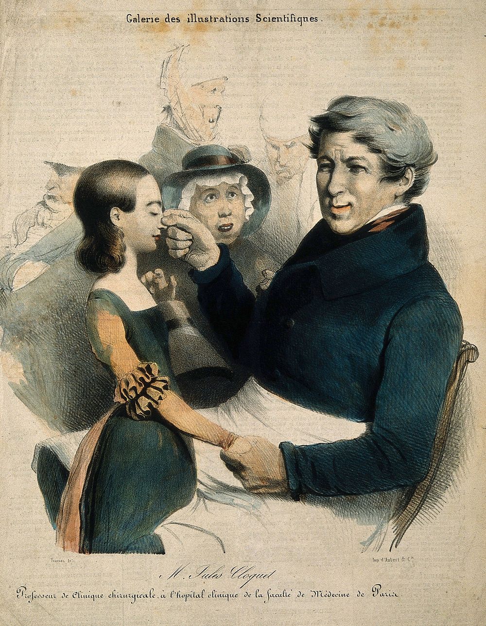 Jules-Germain Cloquet. Coloured lithograph by C. J. Travies.