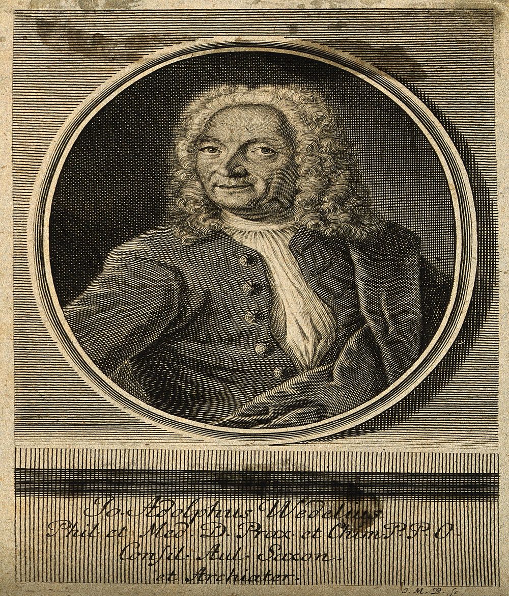 Johann Adolph Wedel. Line engraving by J.M. Bernigeroth.