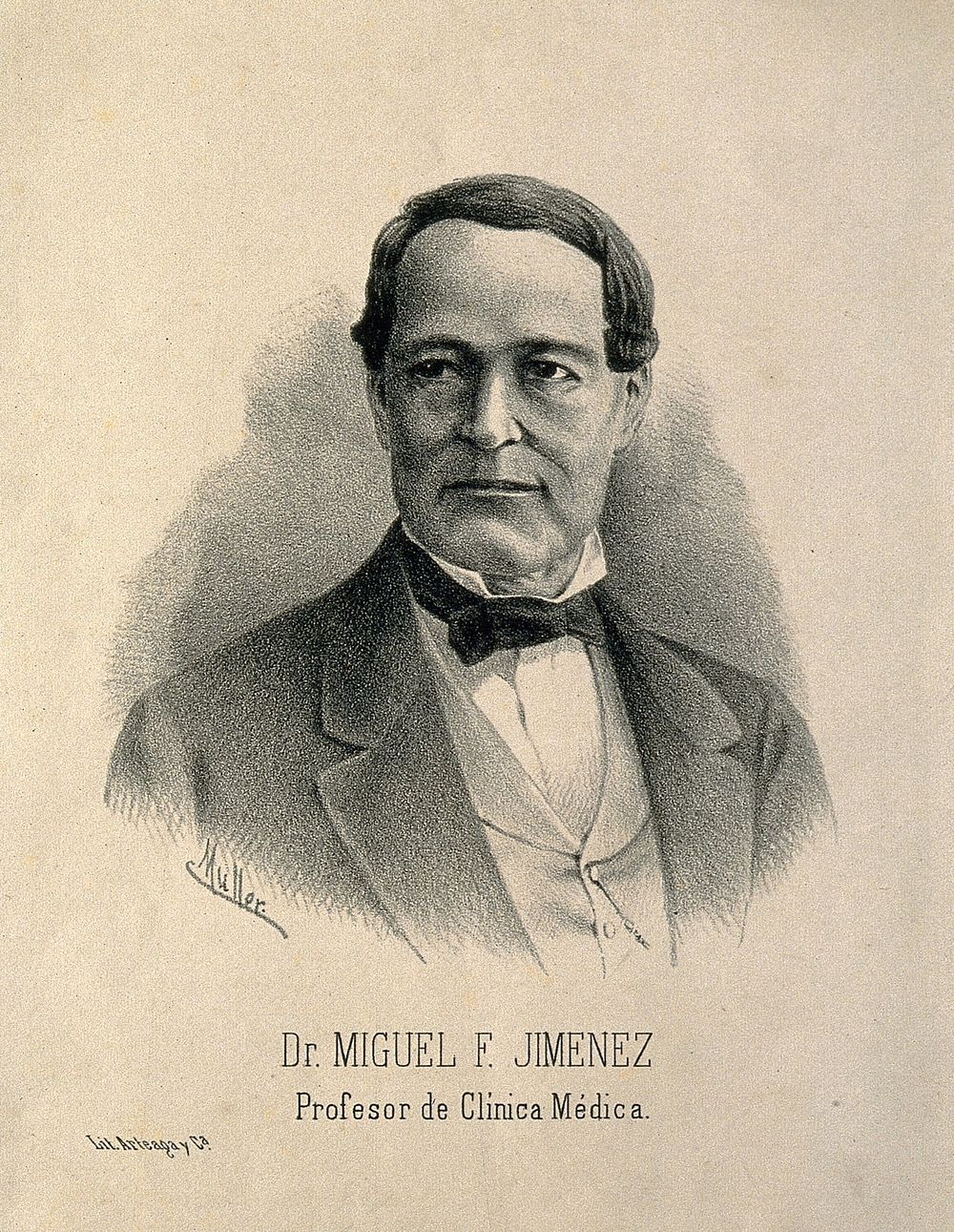 Miguel Francisco Jimenez. Lithograph by Muller.