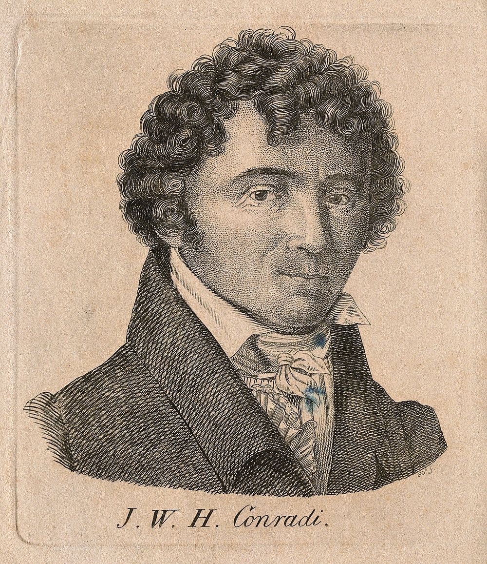 Johann Wilhelm Heinrich Conradi. Engraving by [F. G.] after L. E. Grimm, 1826.