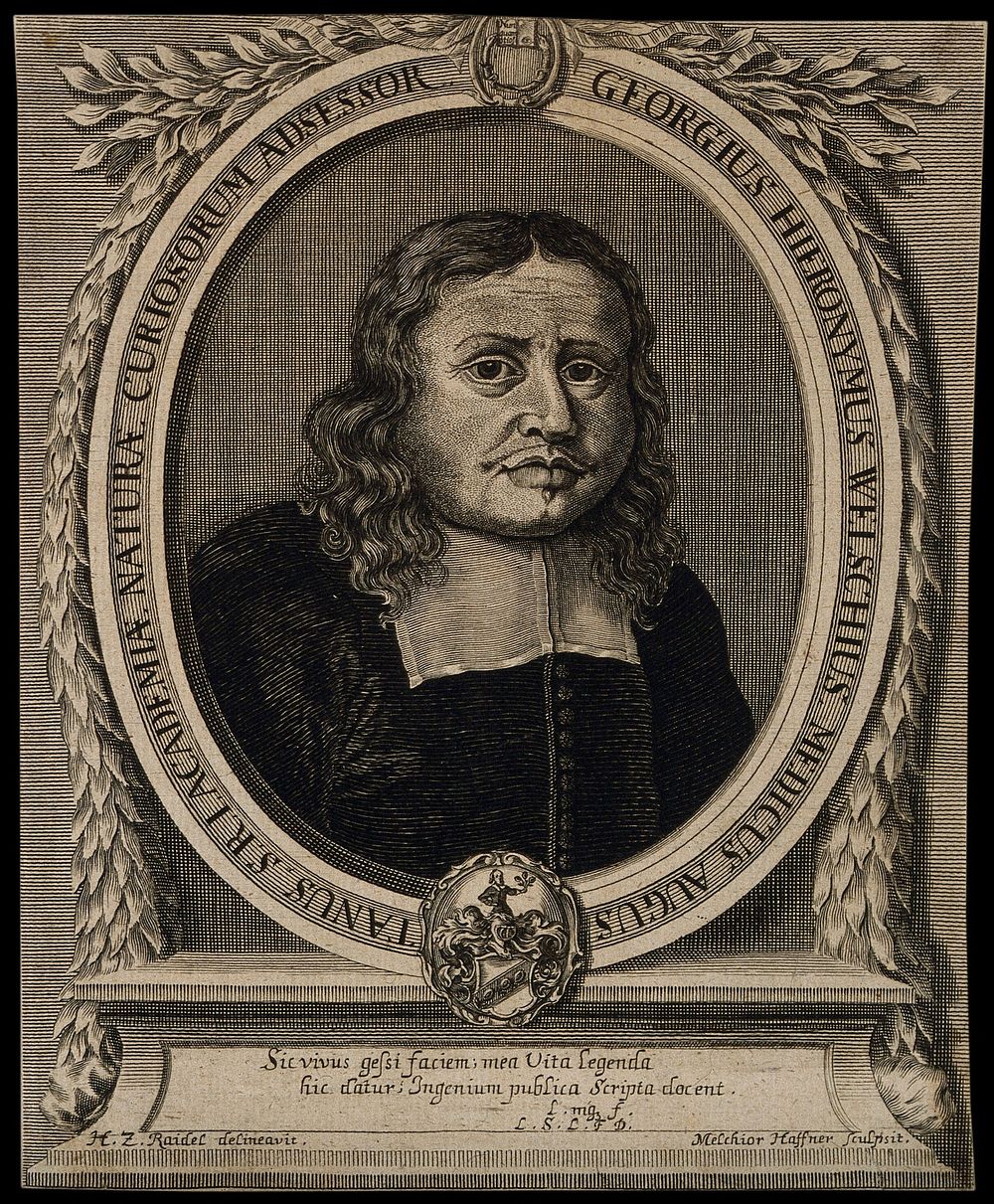 Georg Hieronymus Welsch. Line engraving by M. Haffner after H. Z. Raidel.