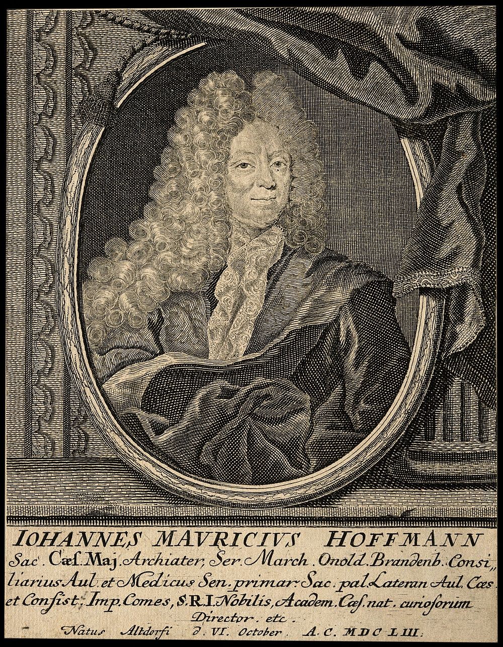 Johann Moritz Hoffmann. Line engraving.