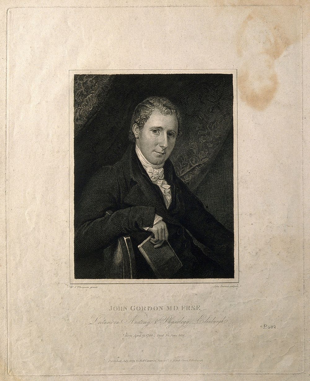 John Gordon. Line engraving by J. Burnet, 1810, after W. J. Thomson.