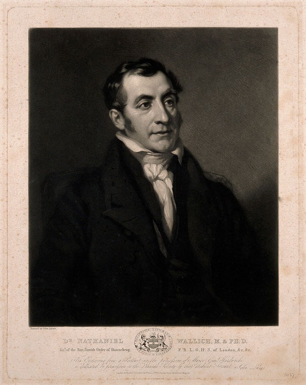 Nathaniel Wallich. Mezzotint, 1833, after J. Lucas.