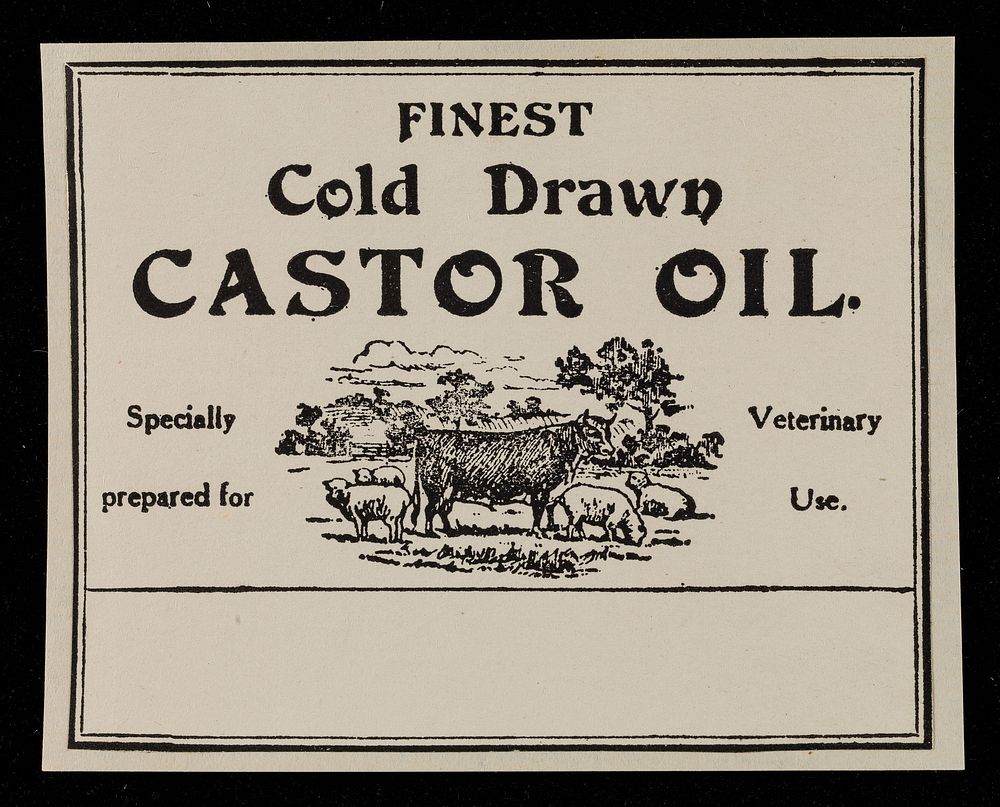 Finest cold drawn castor oil : specially prepared for veterinary use.