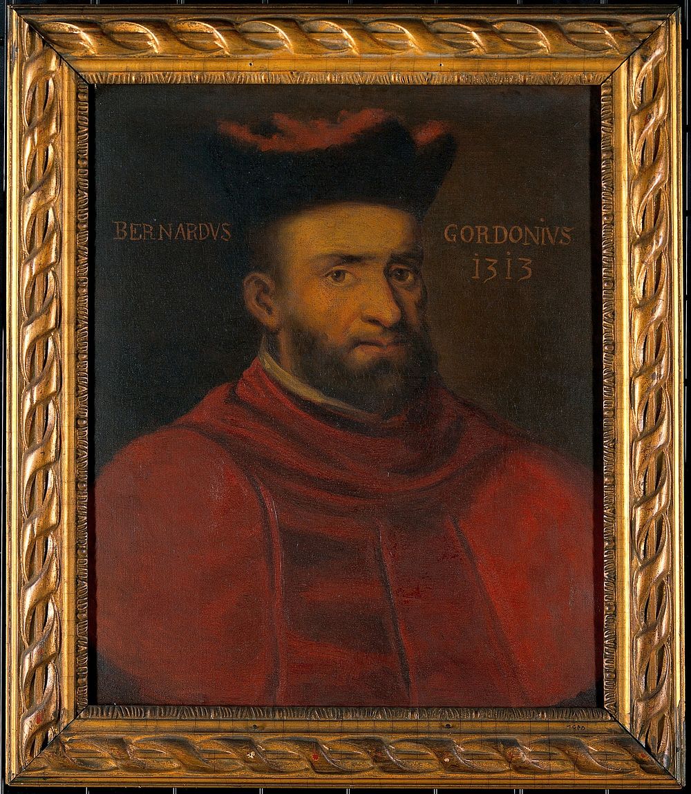 Bernard of Gordon. Oil painting.