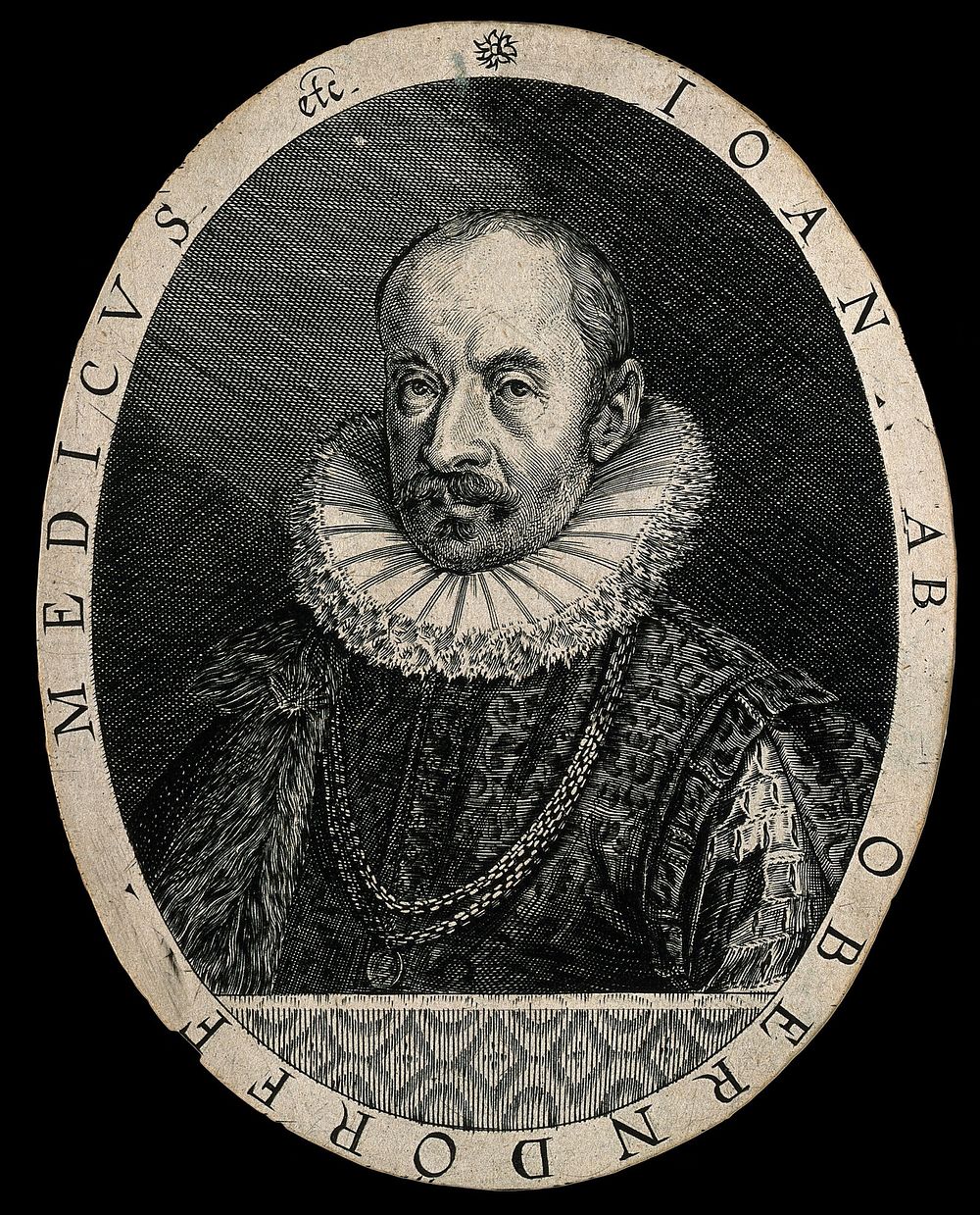 Johann Oberndorfer von Oberndorf. Line engraving.