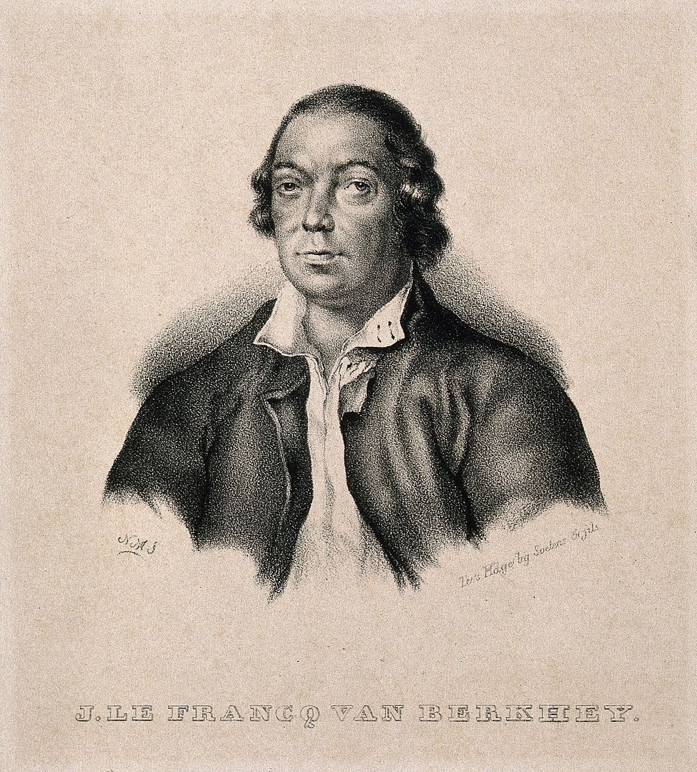 Johannes Le Francq van Berkhey. Lithograph by N.M. Schild.
