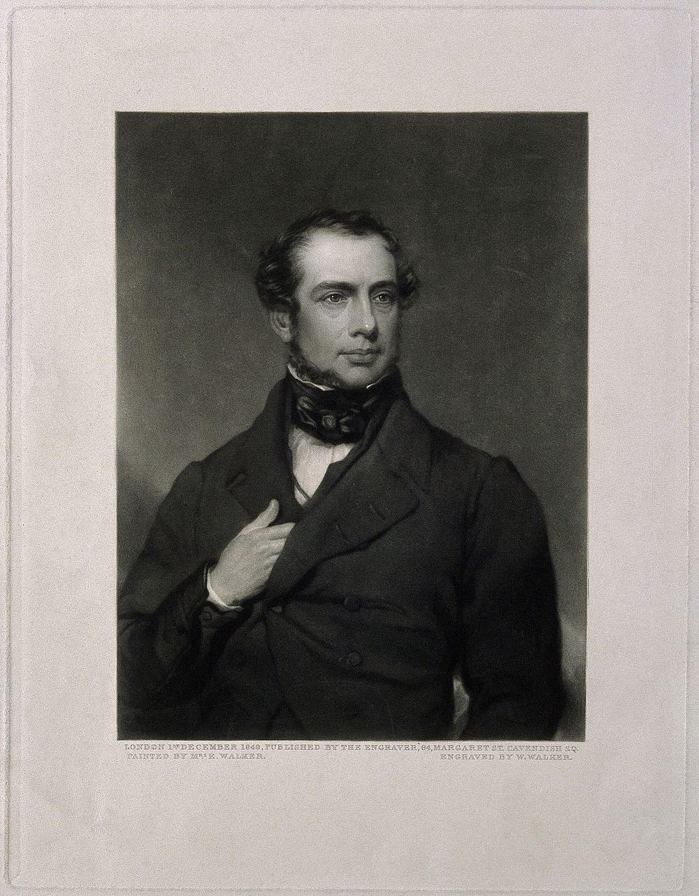 Samuel Armstrong Lane. Mezzotint by W. Walker, 1849, after Elizabeth Walker.