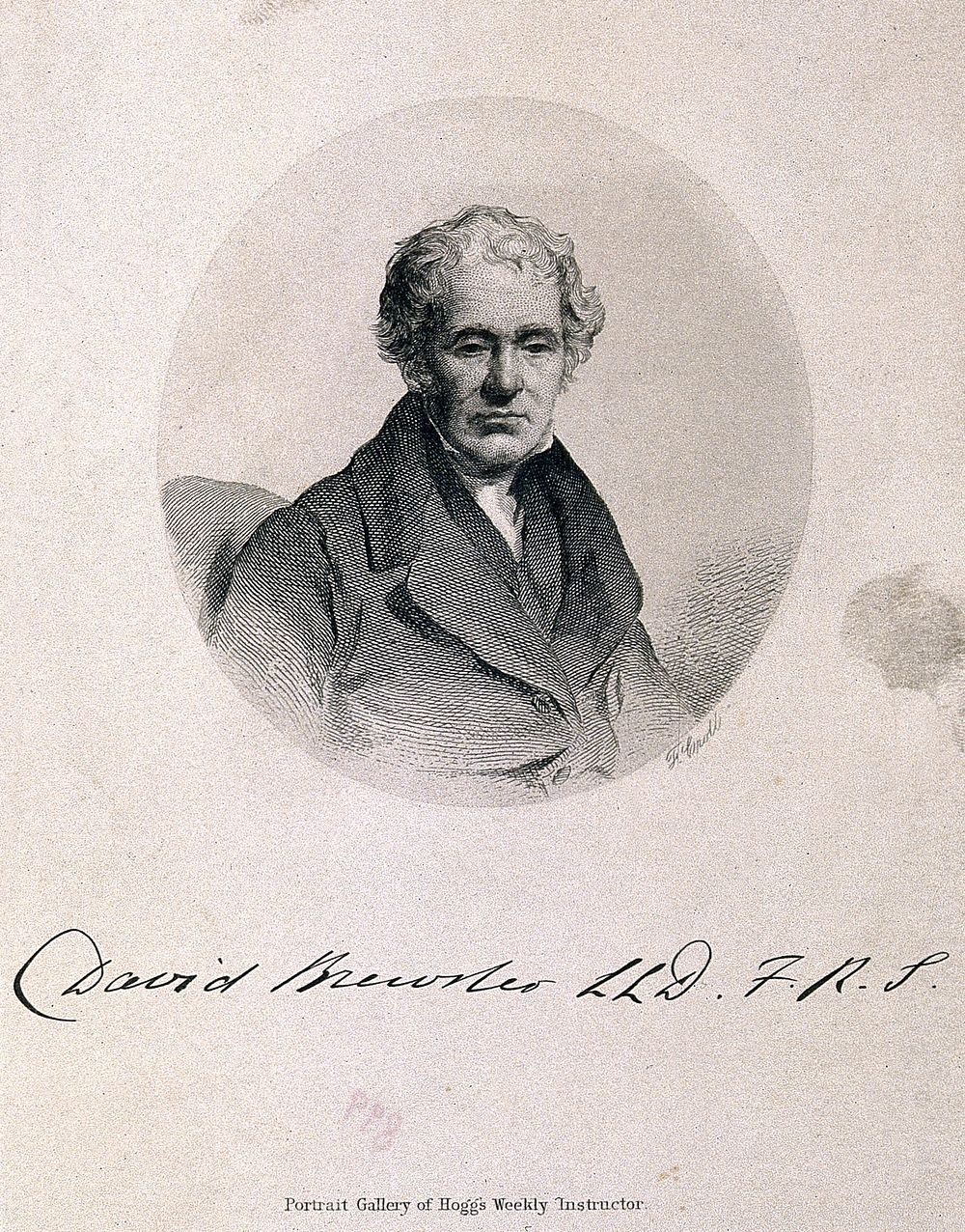 Sir David Brewster. Engraving by F. Croll.