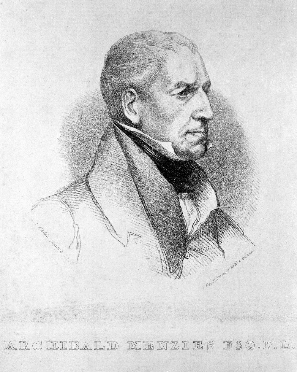 Archibald Menzies. Lithograph after E. U. Eddis, 1835.