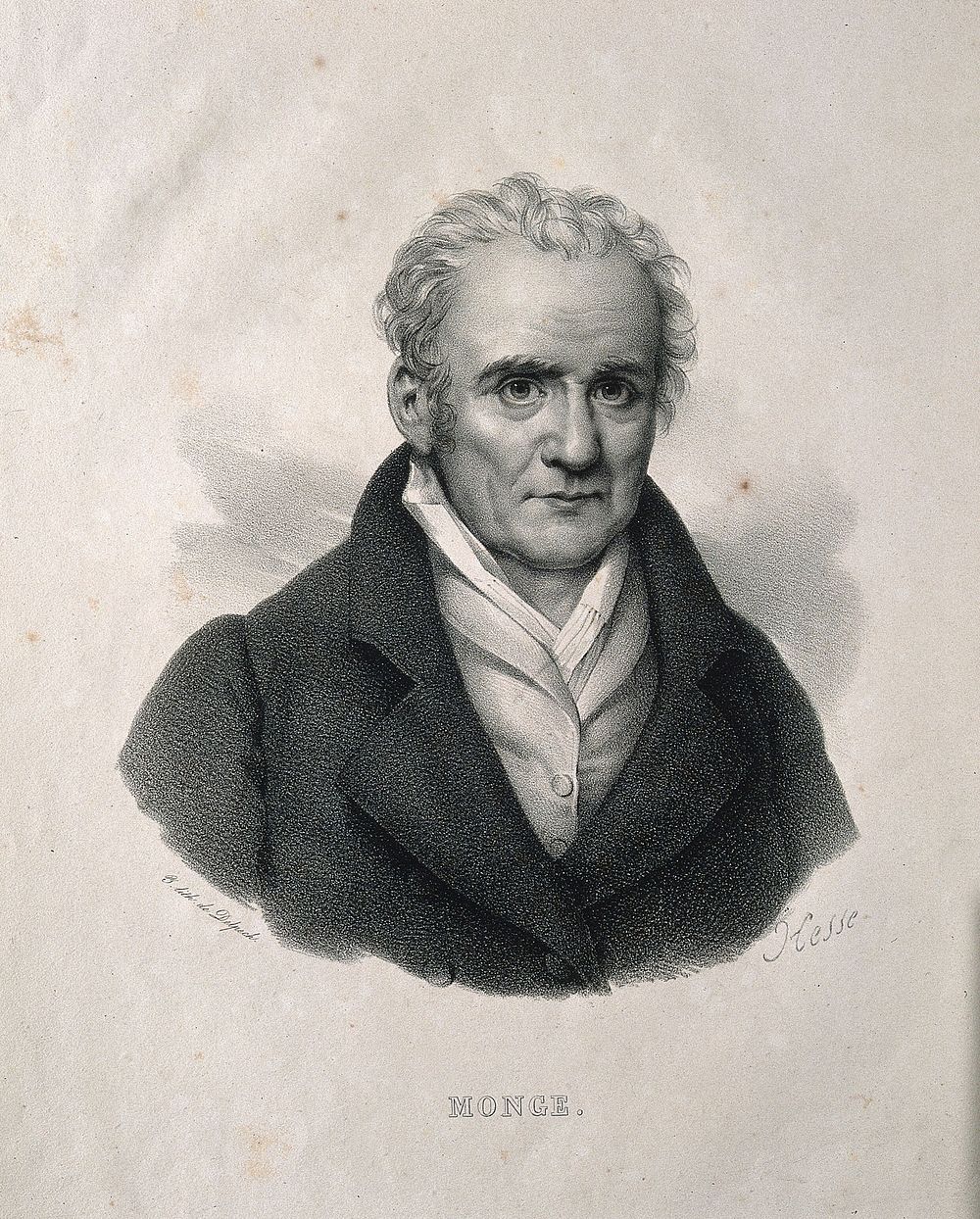 Gaspard Monge, Comte de Peluse. Lithograph by H. J. Hesse.