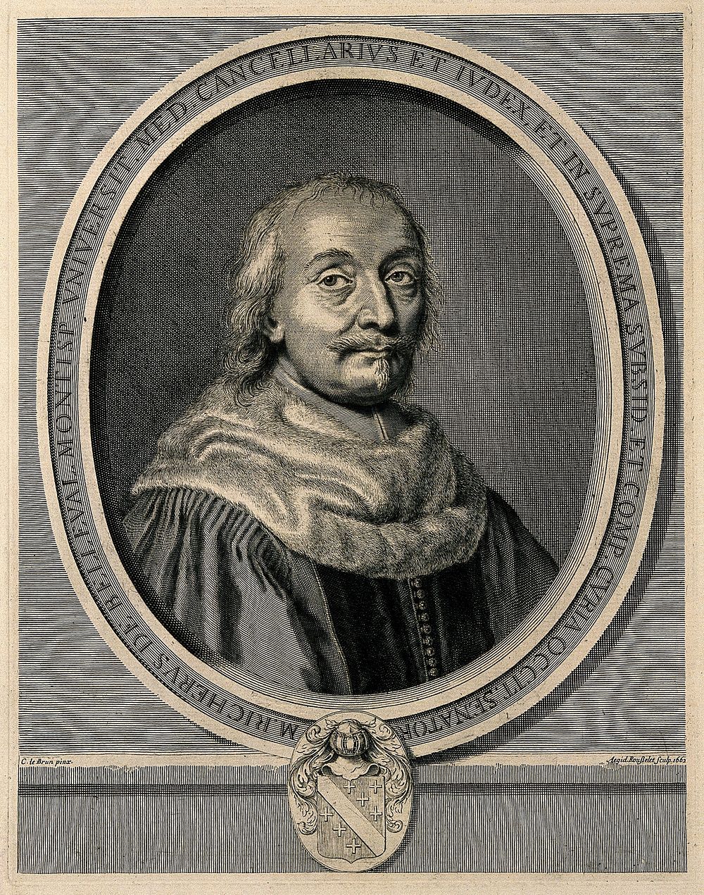 Martin Richer de Belleval. Line engraving by G. Rousselet, 1662, after C. le Brun.