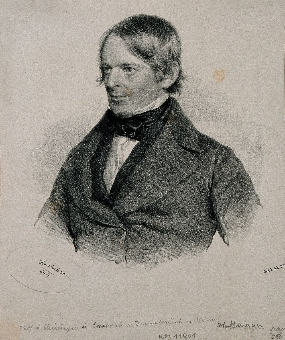 Joseph Wattman, Freiherr von Maelcamp-Beaulieu. Lithograph by J. Kriehuber, 1844.