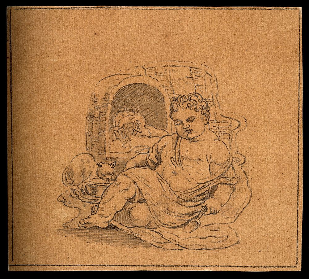 An infant giant. Drawing, c. 1794.