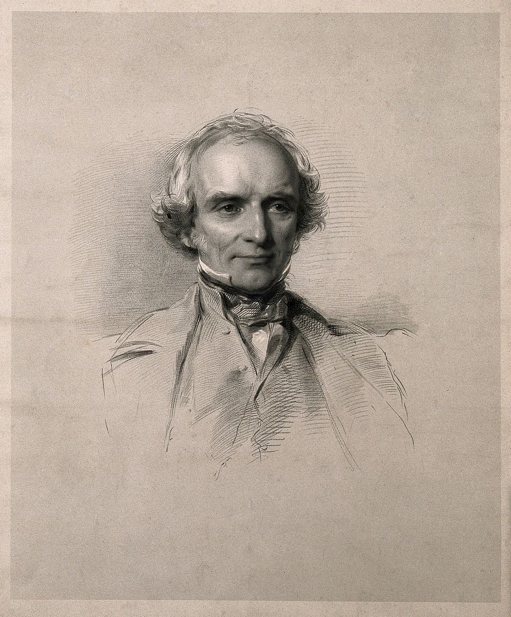 Peter Mere Latham. Stipple engraving by F. Holl after G. Richmond.