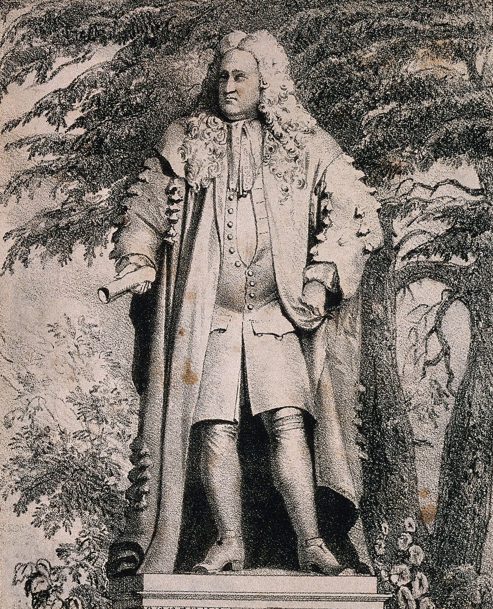 Sir Hans Sloane. Lithograph, 1829, after M. Rysbrack.