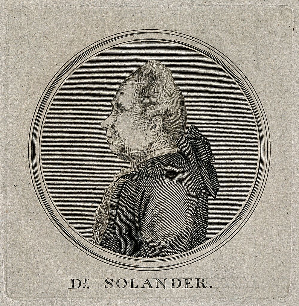 Daniel Charles Solander. Engraving.