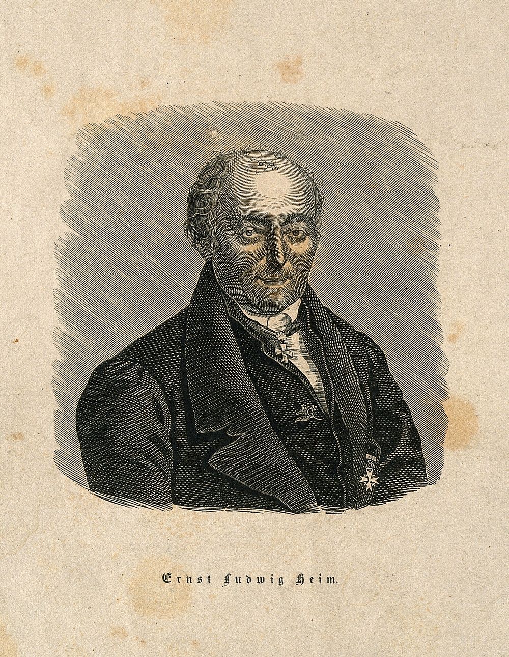 Ernst Ludwig Heim. Engraving.
