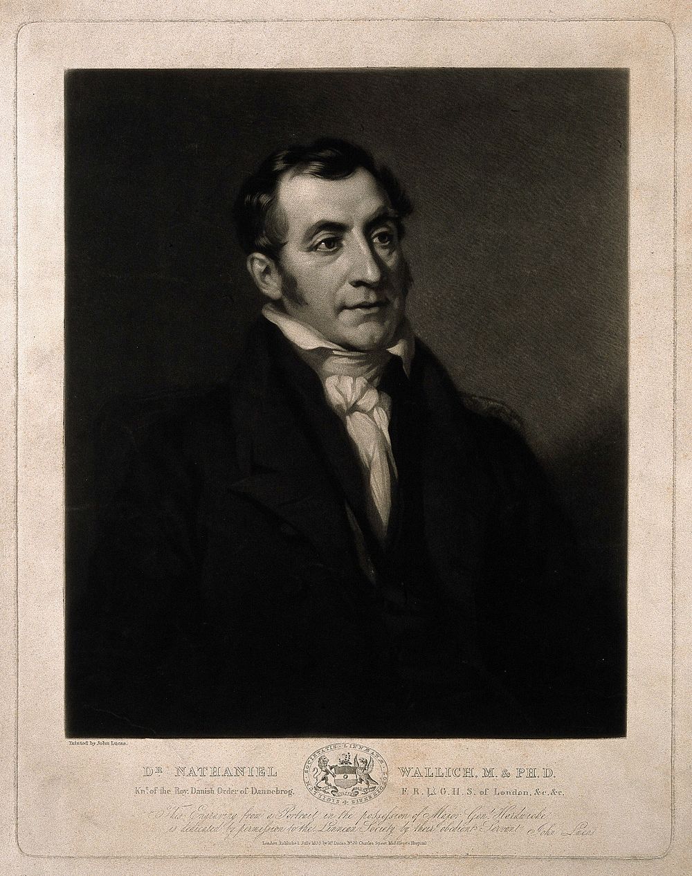 Nathaniel Wallich. Mezzotint, 1833, after J. Lucas.