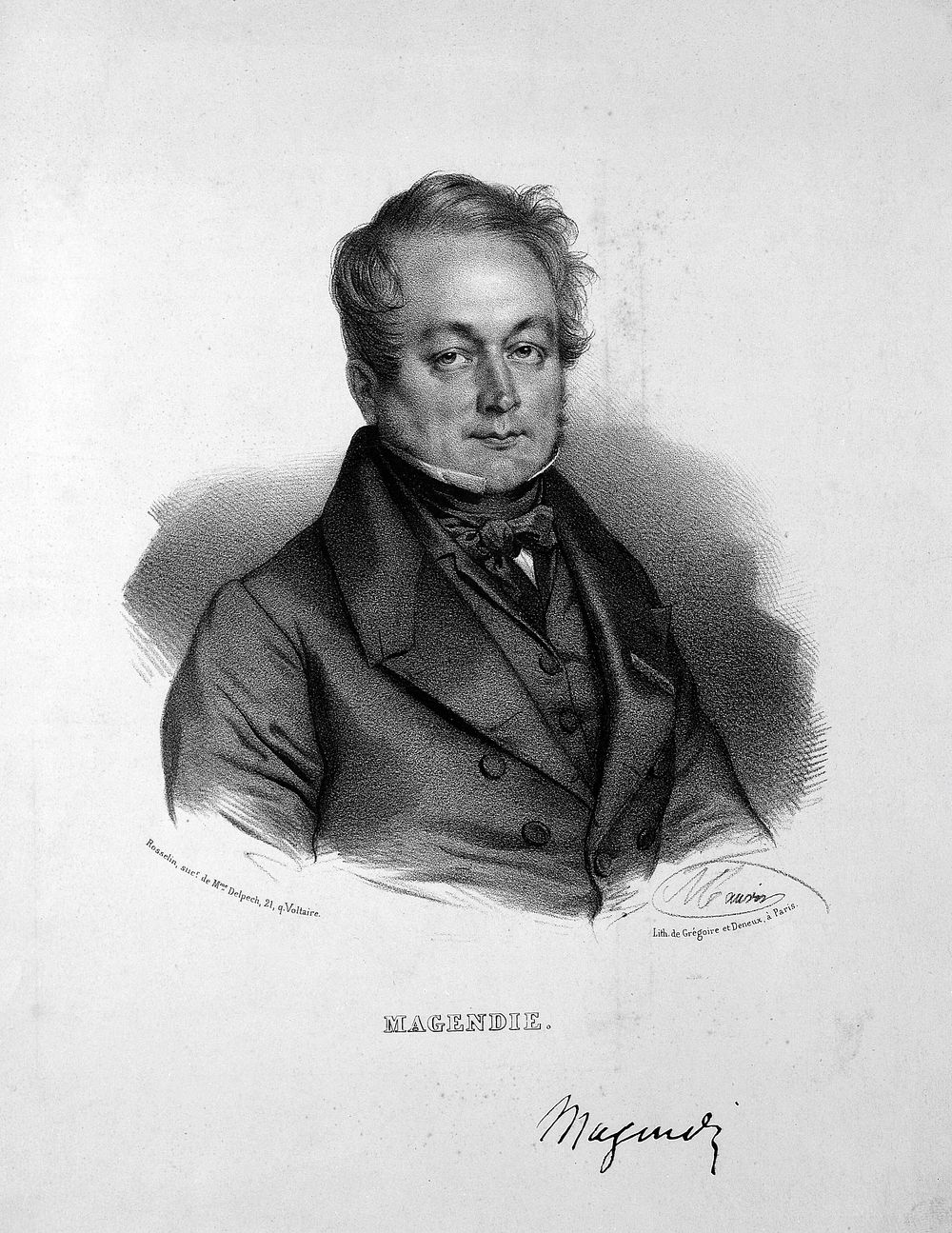 François Magendie. Lithograph by N. E. Maurin, 1837.