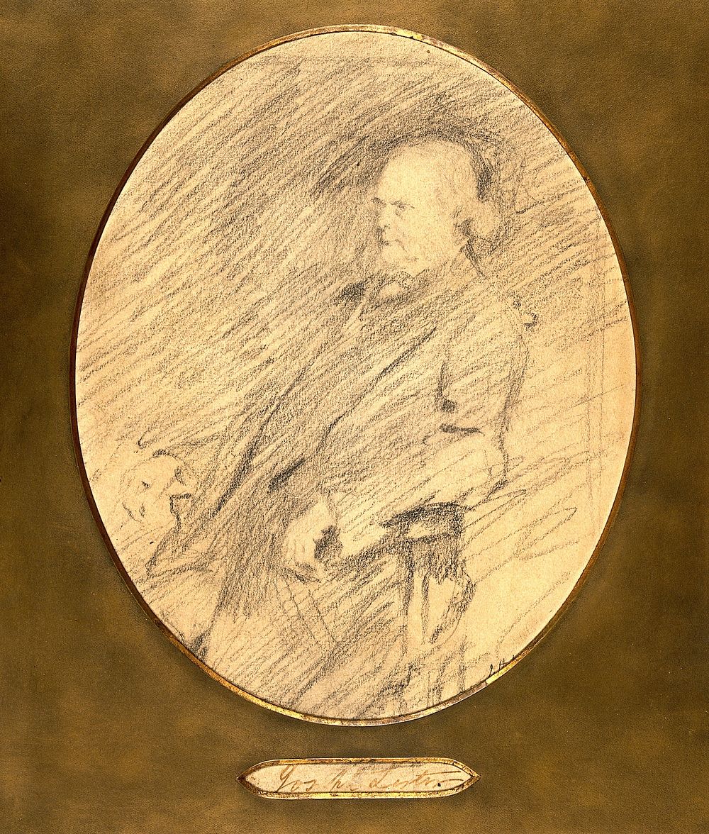 Joseph Lister, 1st Baron Lister. Pencil drawing by J.H. Lorimer, 1895.