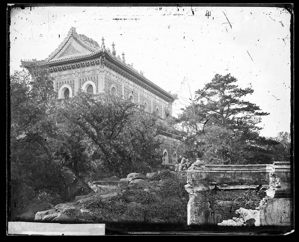 Yiheyuan (New Imperial Summer Palace), Peking: Zhihuihai temple, at Wanshoushan. Photograph by John Thomson, 1871.