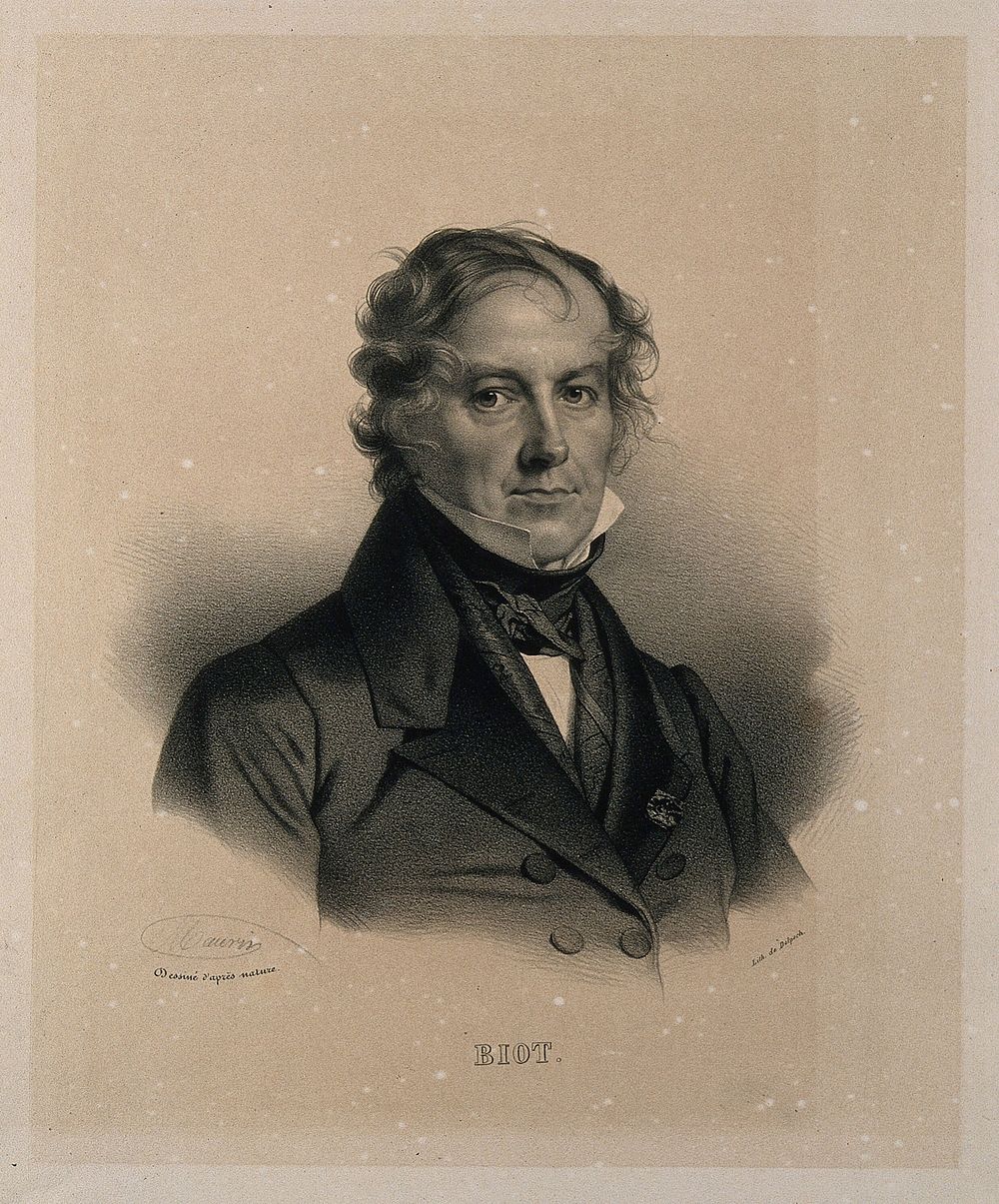 Jean Baptiste Biot. Lithograph by N.E. Maurin.