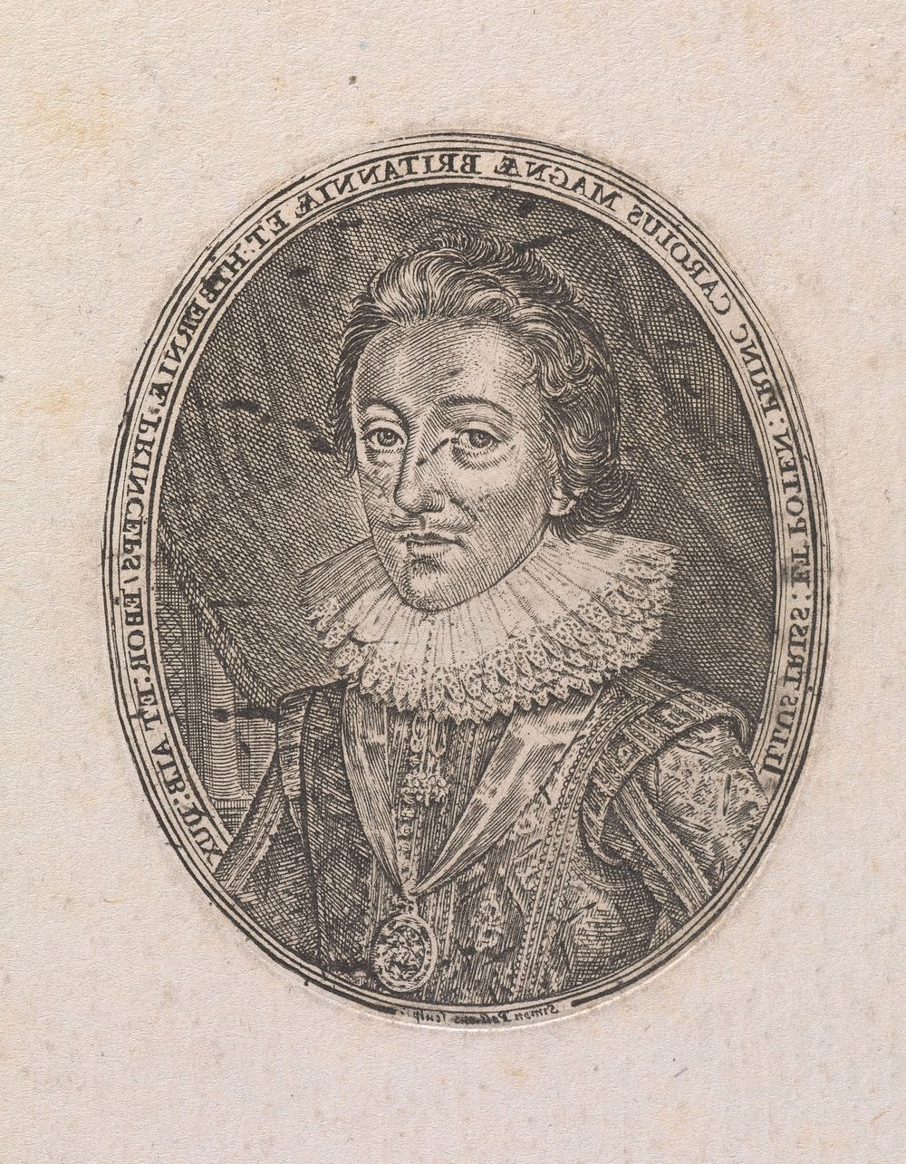 King Charles I as Prince of Wales. Engraving by S. de Passe, 1616.
