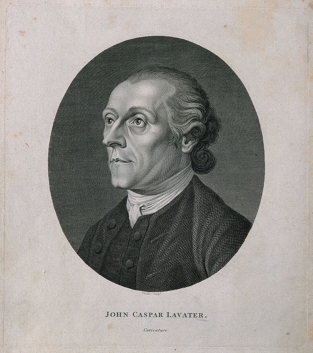 Johann Caspar Lavater. Line engraving by R. Rhodes, 1792.