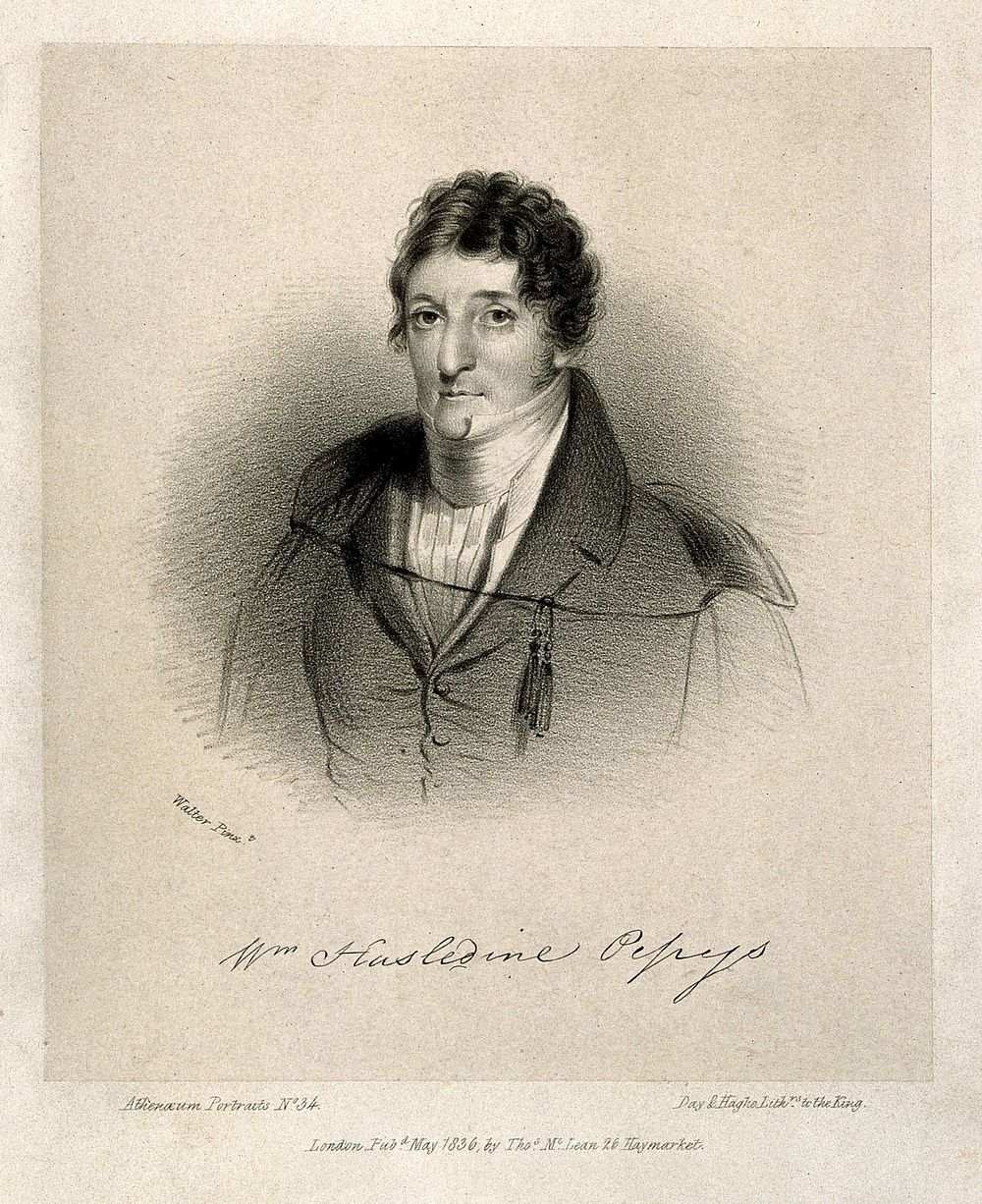 William Hasledine Pepys. Lithograph by Day & Haghe, 1836, after W. R. Walter.