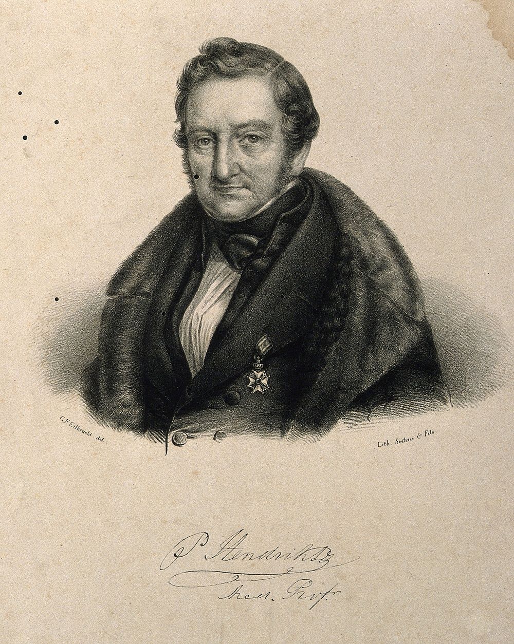 Pieter Hendriksz. Lithograph by G. F. Eilbracht.
