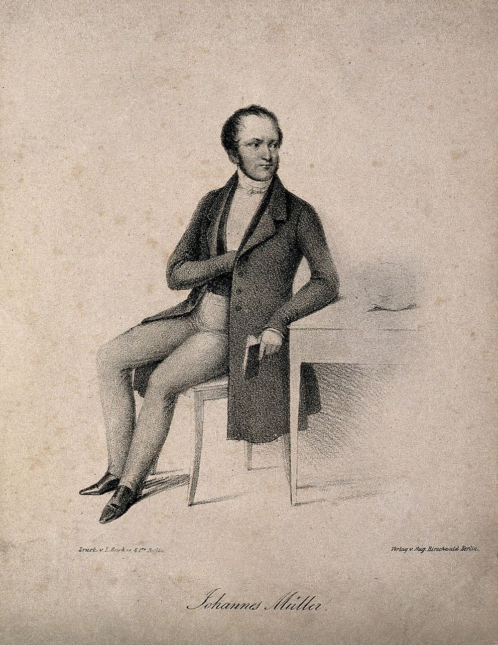 Johannes Mueller. Lithograph.