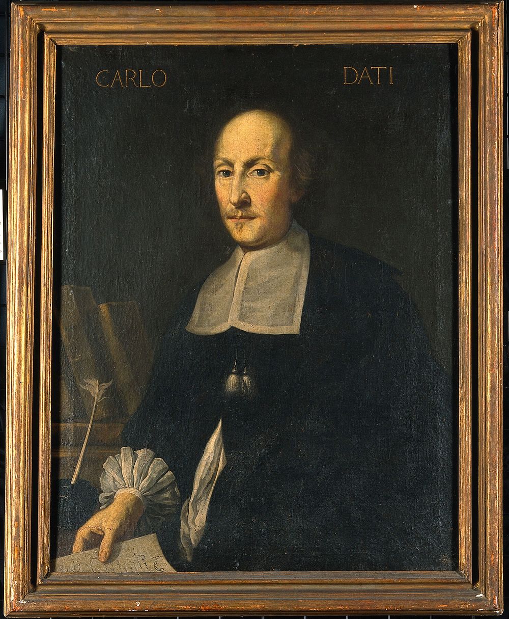 Carlo Dati. Oil painting by a Florentine painter, 18th  century.
