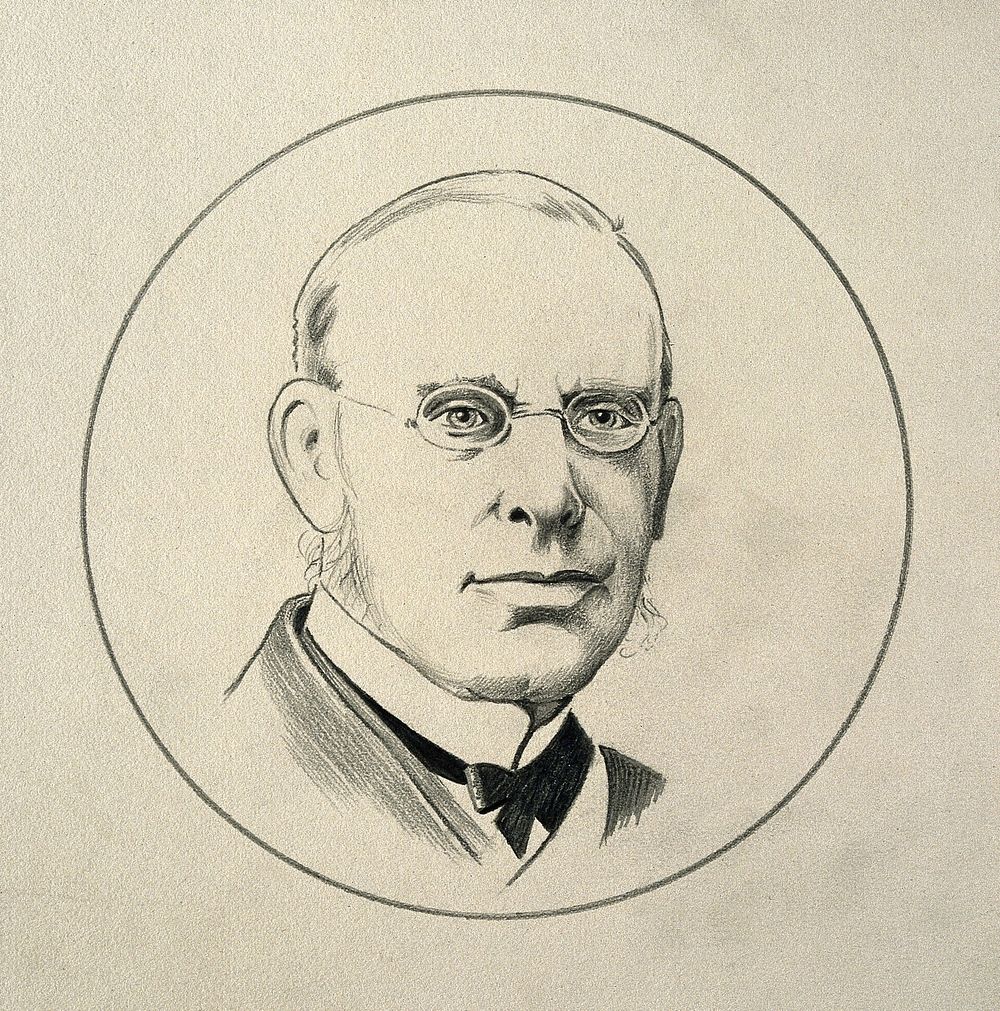 Sir William Tennant Gardner. Pencil drawing.