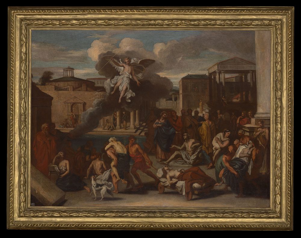 The pool of Bethesda. Oil painting by L. Chéron, ca. 1683.