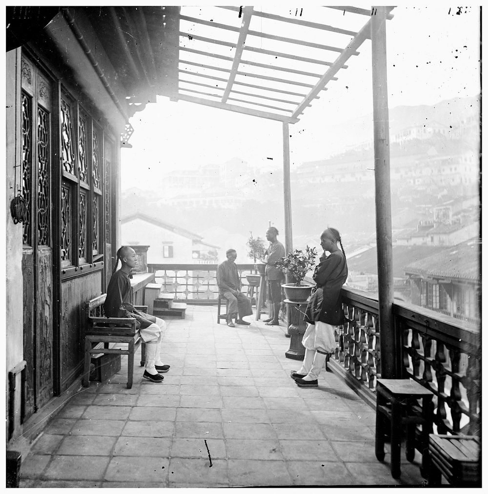 Chinese tea-house, Hong Kong. Photograph by John Thomson, 1868/1871.