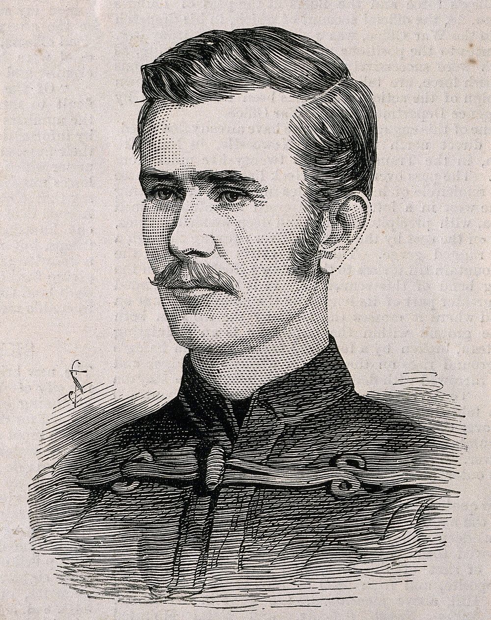 Arthur Jermyn Landon. Wood engraving after T.D. Scott, 1881.